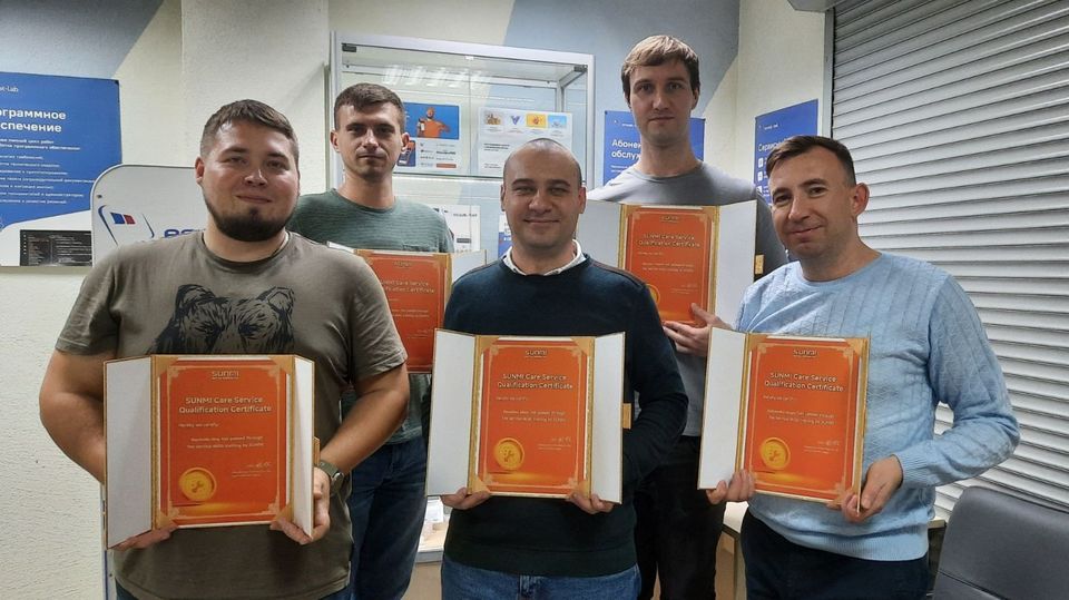 Компания СООО «ЭКСАТ-БЕЛ» получила свидетельство авторизованного сервисного партнера компании SUNMI